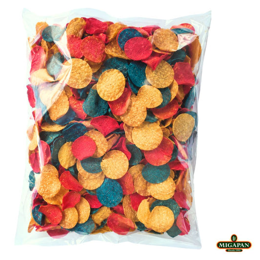 NACHOS TRICOLOR 1KG - CAJA 6 PAQUETES 1KG