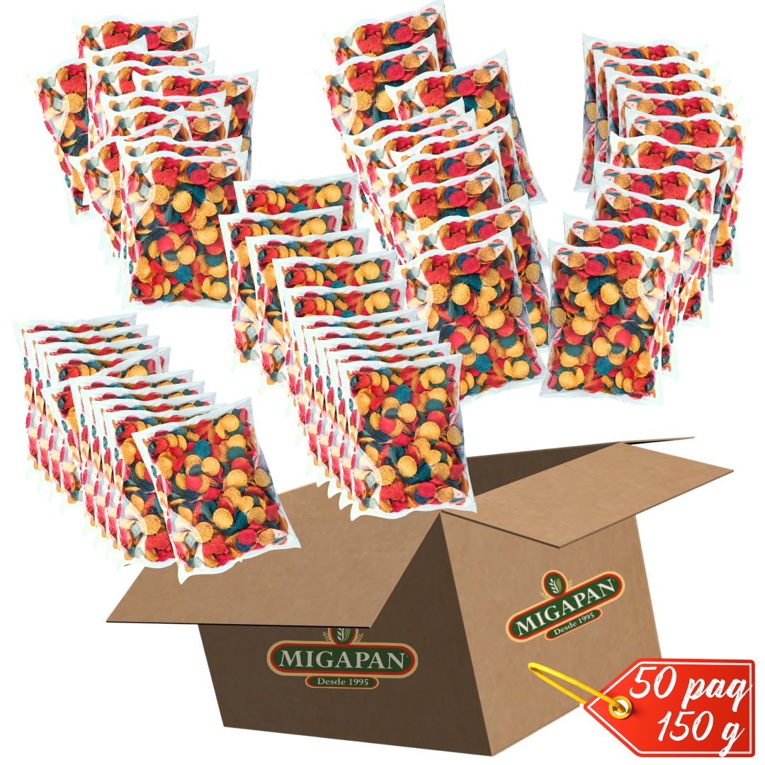 NACHOS TRICOLOR 1KG - CAJA 6 PAQUETES 1KG
